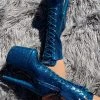 Hella Heels The Glitterati 8inch Boots - Skinny Dippin'