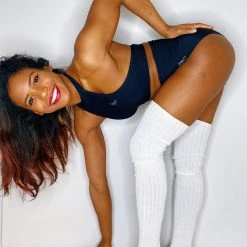 Pole Junkie Thigh High Legwarmers - White