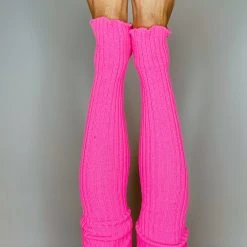 Pole Junkie Thigh High Legwarmers - Neon Pink Accessories 6 Pole Junkie Thigh High Legwarmers - Neon Pink Accessories