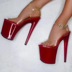 Hella Heels Classic Gloss 8inch Stilettos - Chilli