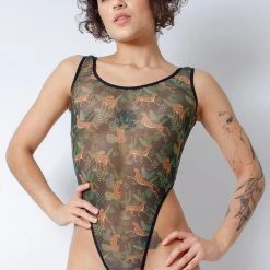 Rolling Sleva Bodysuit - Mesh Rainforest