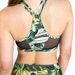 Dragonfly Victoria Sports Bra - Fresh Leaf Print