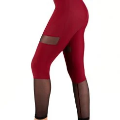 All Pole Wear Dragonfly Barbara Leggings - Burgundy Mesh