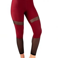 All Pole Wear Dragonfly Barbara Leggings - Burgundy Mesh