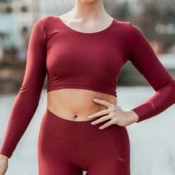 Dragonfly Pavi Crop Top - Burgundy All Pole Wear