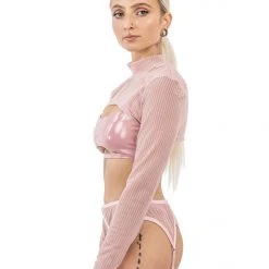 Naughty Thoughts XXX Rated See Through Shrug - Pink