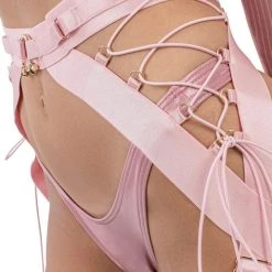 Naughty Thoughts XXX Rated Suspender - Pink