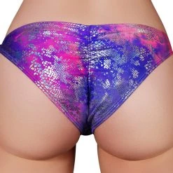 Cleo The Hurricane Reptile Scanty Pants - Purple/Pink All Pole Wear
