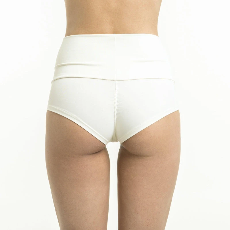 Poledancerka High-Low Brazil Shorts - Ivory 2 Poledancerka High-Low Brazil Shorts - Ivory