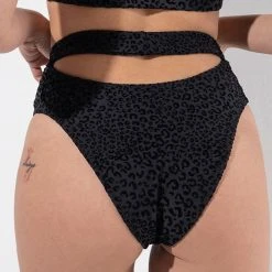 RAD Bahari Leopard Bottoms - Black Glitter Shorts 11 RAD Bahari Leopard Bottoms - Black Glitter Shorts