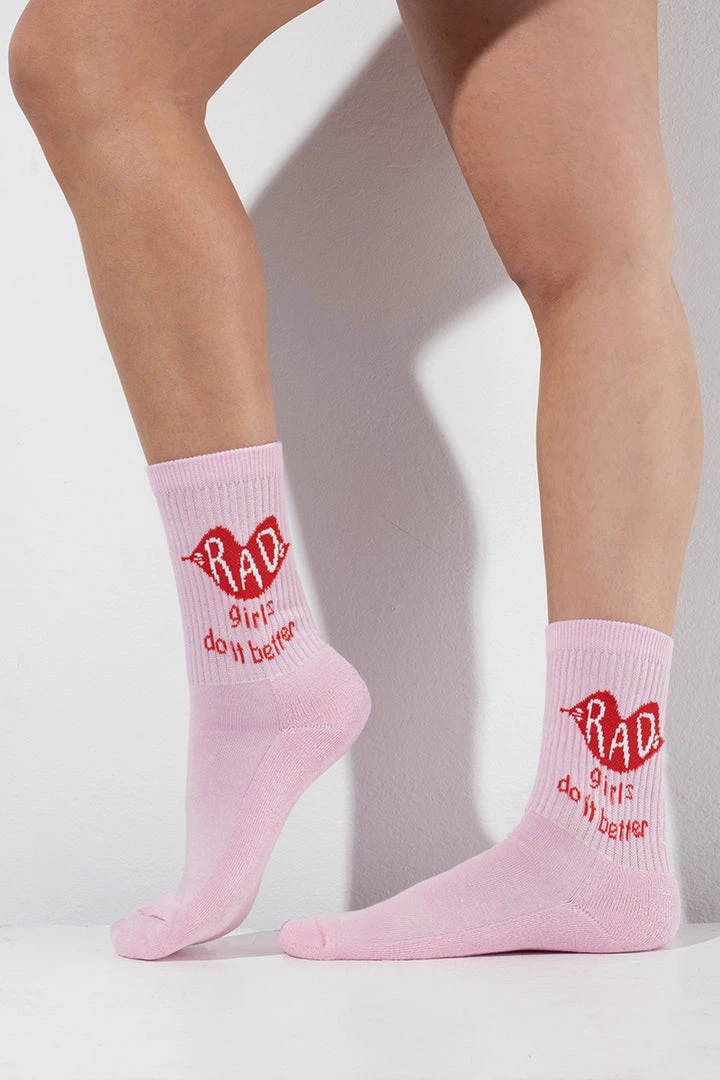 RAD Girls Do It Better Socks - Pink Accessories 1 RAD Girls Do It Better Socks - Pink Accessories