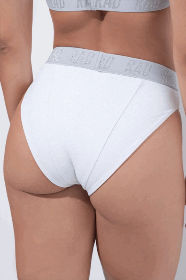 RAD Atlantida Shorts - White Glitter 1 RAD Atlantida Shorts - White Glitter