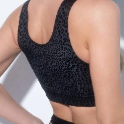 RAD Bahari Leopard Top - Black Glitter