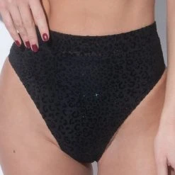 RAD Bahari Leopard Bottoms - Black Glitter Shorts 8 RAD Bahari Leopard Bottoms - Black Glitter Shorts