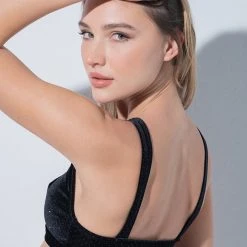 RAD Sparkle Halter Top - Velvet Black