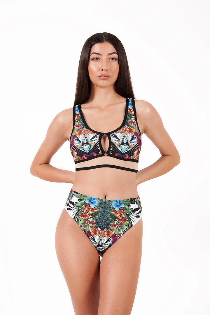 Back In Stock Pole Addict Mona High Leg Bottoms - Jungle 1 Back In Stock Pole Addict Mona High Leg Bottoms - Jungle