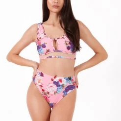 Pole Addict Mona High Leg Bottoms - Peony 10 Pole Addict Mona High Leg Bottoms - Peony