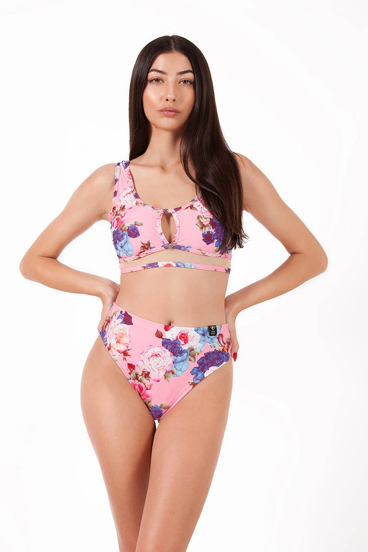 Pole Addict Mona High Leg Bottoms - Peony 4 Pole Addict Mona High Leg Bottoms - Peony