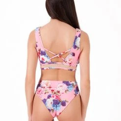 Pole Addict Mona High Leg Bottoms - Peony