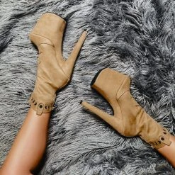 Hella Heels Ride 'em 8inch Boots - Desert 15 Hella Heels Ride 'em 8inch Boots - Desert