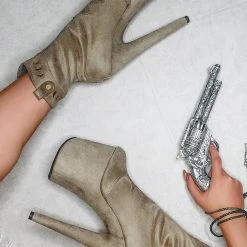 Hella Heels Ride 'em 8inch Boots - Dusky Shoes