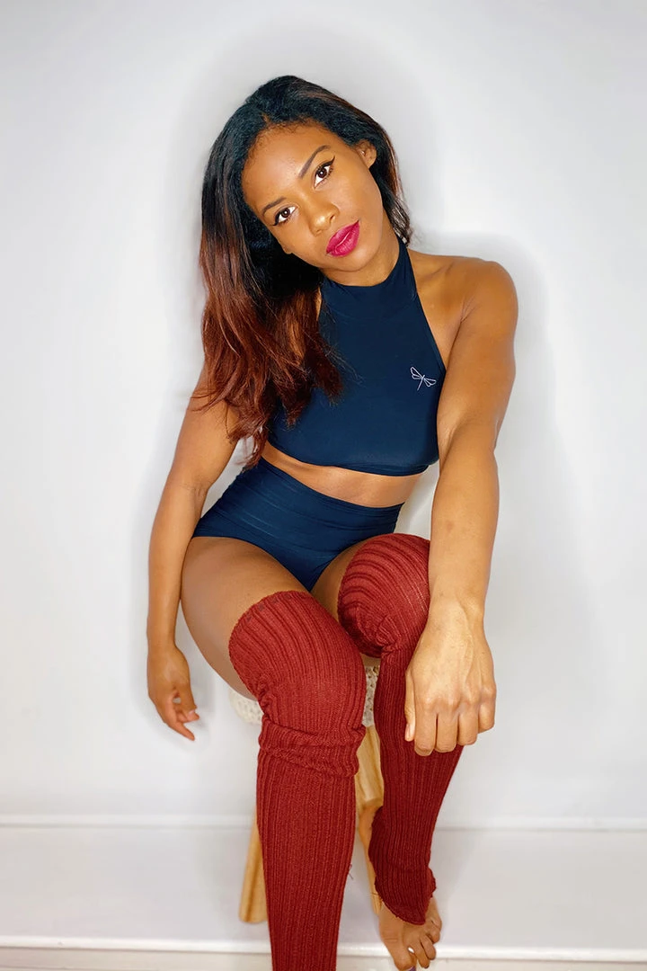 Pole Junkie Thigh High Legwarmers - Burgundy 2 Pole Junkie Thigh High Legwarmers - Burgundy