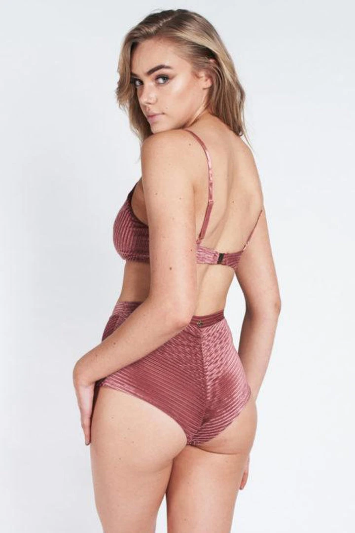 All Pole Wear Lunalae Lana Top - Dusty Rose Velvet 4 All Pole Wear Lunalae Lana Top - Dusty Rose Velvet