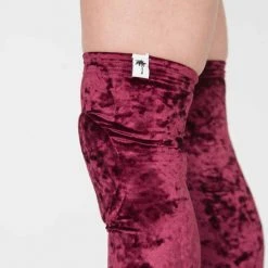 Paradise Chick Animal Leg Warmers (with Kneepads) - Burgundy Velvet Accessories