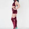 Paradise Chick Animal Leg Warmers (with Kneepads) - Burgundy Velvet Accessories