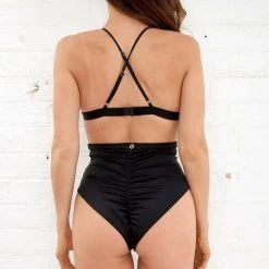 Lunalae High Leg Bottoms - Black All Pole Wear