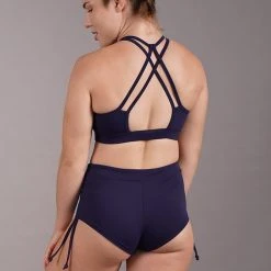 Off The Pole Embossed Sports Bra - Navy Blue All Pole Wear
