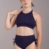 Off The Pole Embossed Sports Bra - Navy Blue All Pole Wear