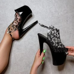 Shoes Hella Heels Make It Reign 8inch Stilettos - Black