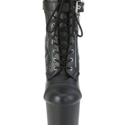 Pleaser USA Flamingo-800 8inch Pleaser Boots - Matte Black Shoes
