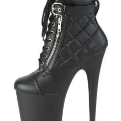 Pleaser USA Flamingo-800 8inch Pleaser Boots - Matte Black Shoes