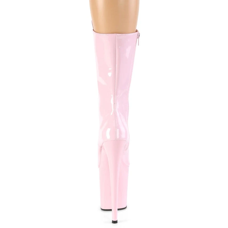 Pleaser USA Flamingo-1050 8inch Pleaser Boots - Patent Baby Pink 3 Pleaser USA Flamingo-1050 8inch Pleaser Boots - Patent Baby Pink