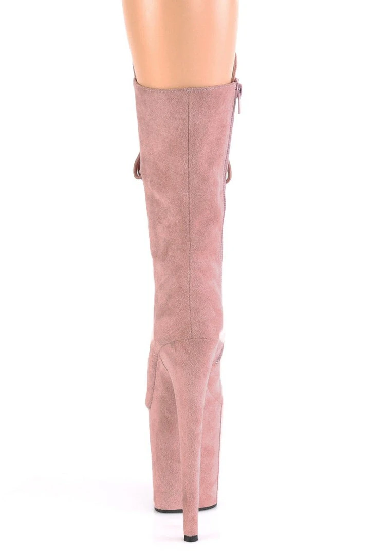 Pleaser USA Flamingo-1050FS Faux Suede 8inch Pleaser Boots - Dusty Blush Shoes 6 Pleaser USA Flamingo-1050FS Faux Suede 8inch Pleaser Boots - Dusty Blush Shoes