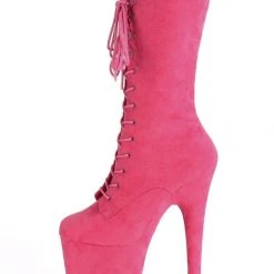 Pleaser USA Flamingo-1050FS Faux Suede 8inch Pleaser Boots - Hot Pink 9 Pleaser USA Flamingo-1050FS Faux Suede 8inch Pleaser Boots - Hot Pink