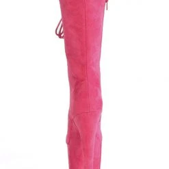 Pleaser USA Flamingo-1050FS Faux Suede 8inch Pleaser Boots - Hot Pink 7 Pleaser USA Flamingo-1050FS Faux Suede 8inch Pleaser Boots - Hot Pink
