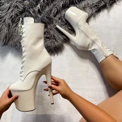 Shoes Hella Heels LipKit 8inch Boots - No Angel