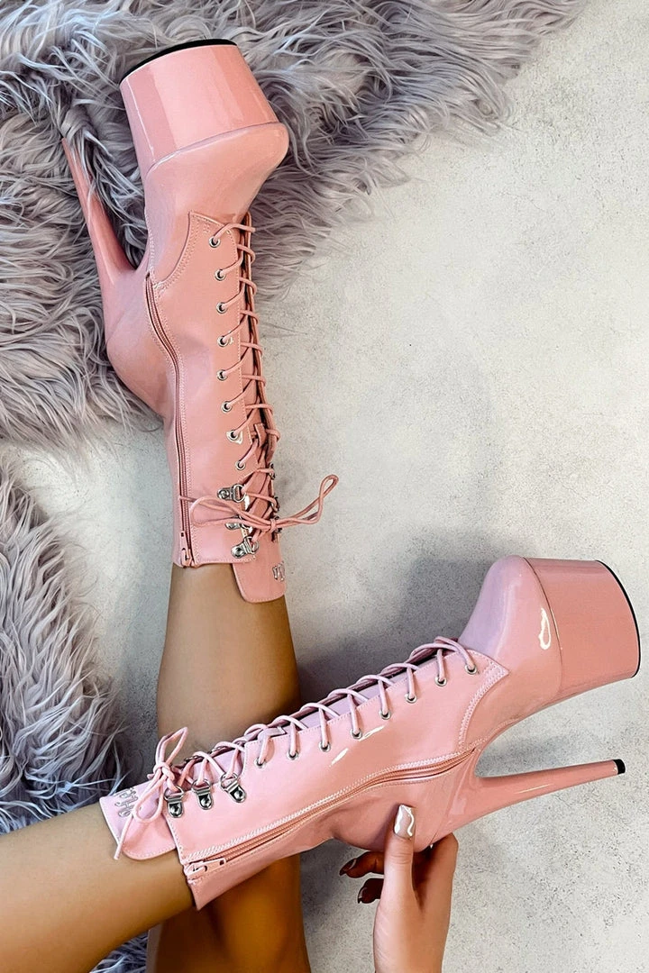 Hella Heels LipKit 7inch Boots - Candy Shop 2 Hella Heels LipKit 7inch Boots - Candy Shop