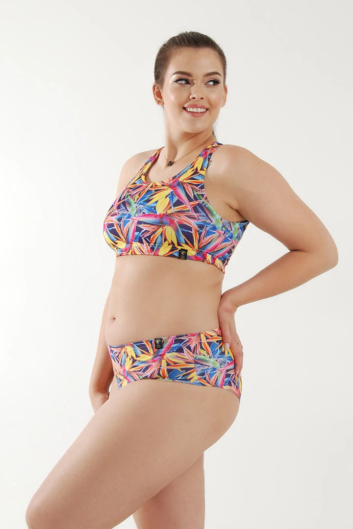 All Pole Wear Pole Addict Openback Top - Floral Firework 9 All Pole Wear Pole Addict Openback Top - Floral Firework