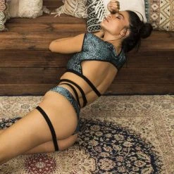 Paradise Chick Frankie Garter Shorts - Petrol Back In Stock