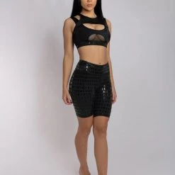 Back In Stock Creatures Of XIX Gecko Grip Biker Shorts - Black