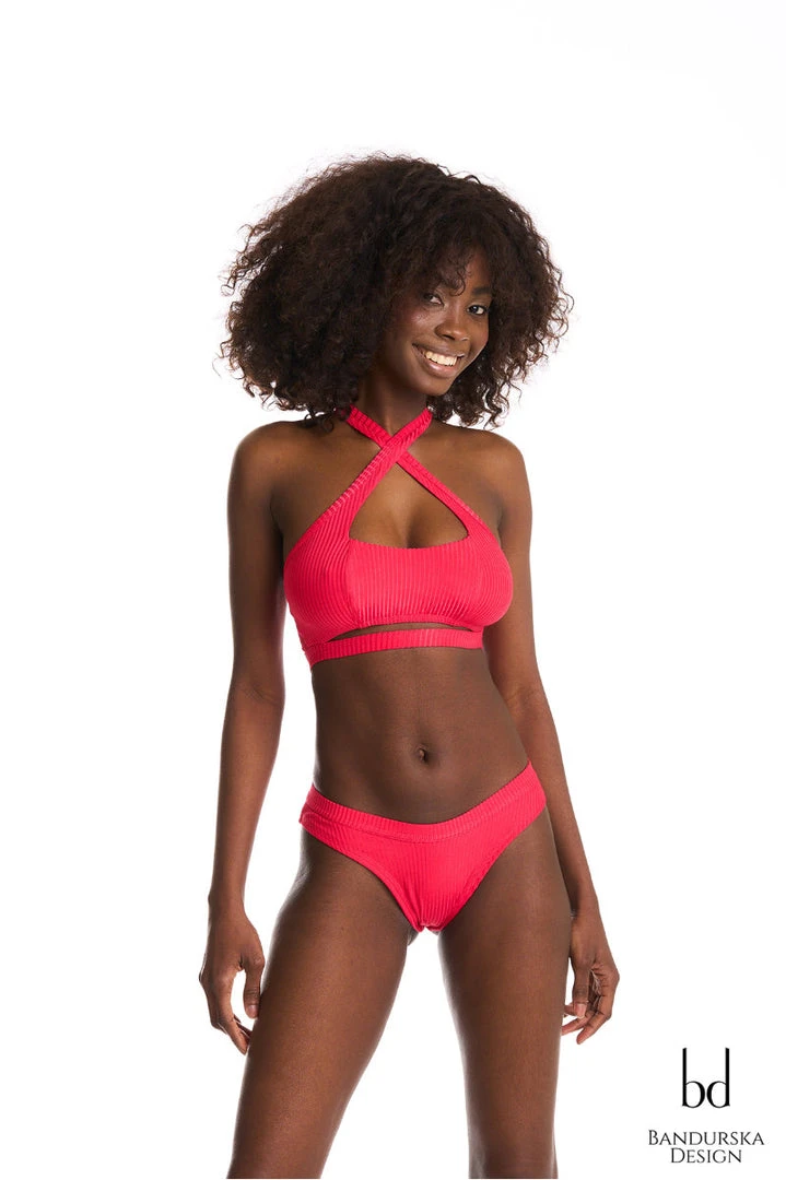 Bandurska Habibi Top - Ribbed Red 1 Bandurska Habibi Top - Ribbed Red