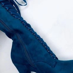 Hella Heels High BabyDoll 7inch Boots - Teal