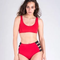Paradise Chick High Waisted Shorts - Red Back In Stock