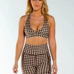 AMBR Designs Eco Biker Shorts - Gingham New In