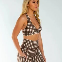AMBR Designs Eco Biker Shorts - Gingham New In