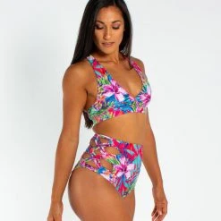 AMBR Designs Minx High Waist Shorts - Aloha